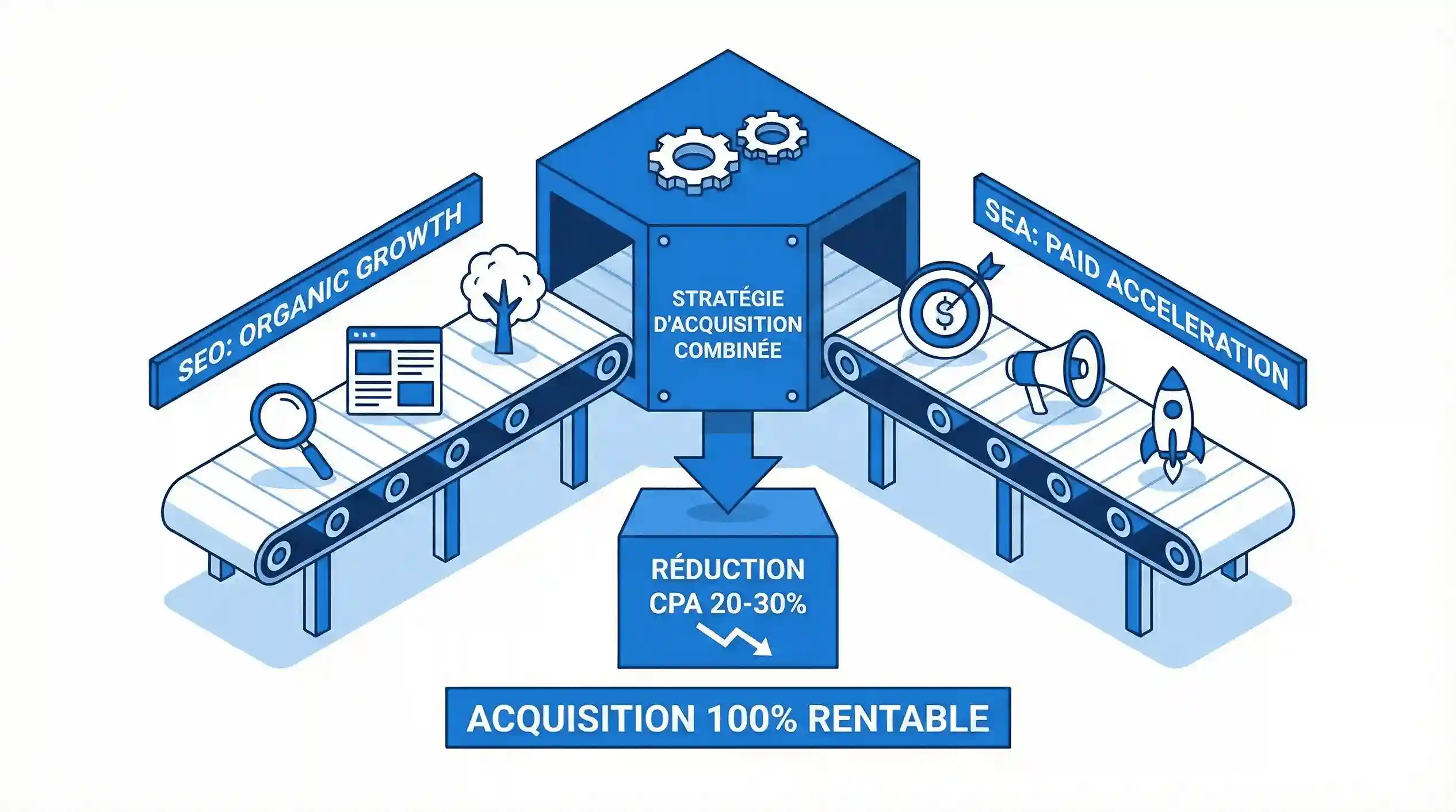 SEO vs SEA : bâtir une stratégie d'acquisition 100% rentable